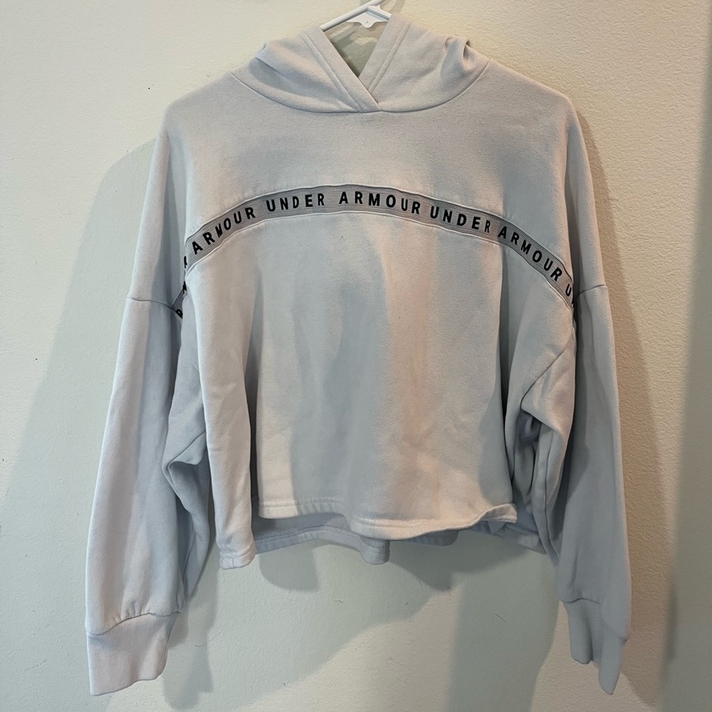 Under Armour Cropped White Hoodie